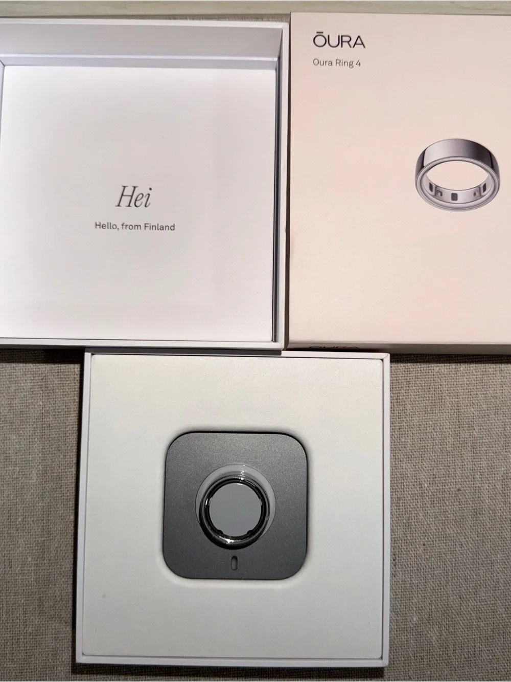 Oura Ring 4 Silver Size 8 – Like New – Complete Set – $200